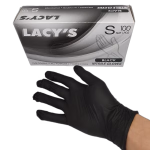 Lacy's Nitrile Glove Black 100pcs